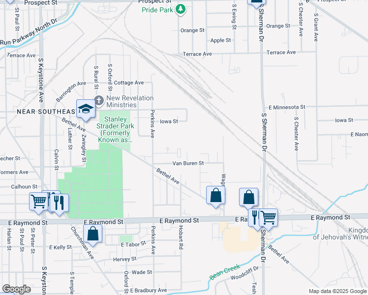 map of restaurants, bars, coffee shops, grocery stores, and more near 3320 Carpenter Court in Indianapolis