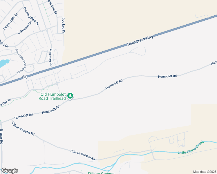 map of restaurants, bars, coffee shops, grocery stores, and more near Humboldt Road in Chico