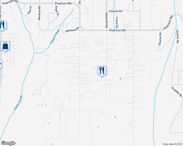 map of restaurants, bars, coffee shops, grocery stores, and more near 1441 Wolf Lane in Paradise