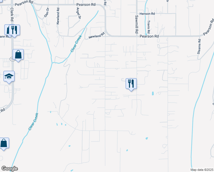 map of restaurants, bars, coffee shops, grocery stores, and more near 5376 South Libby Road in Paradise