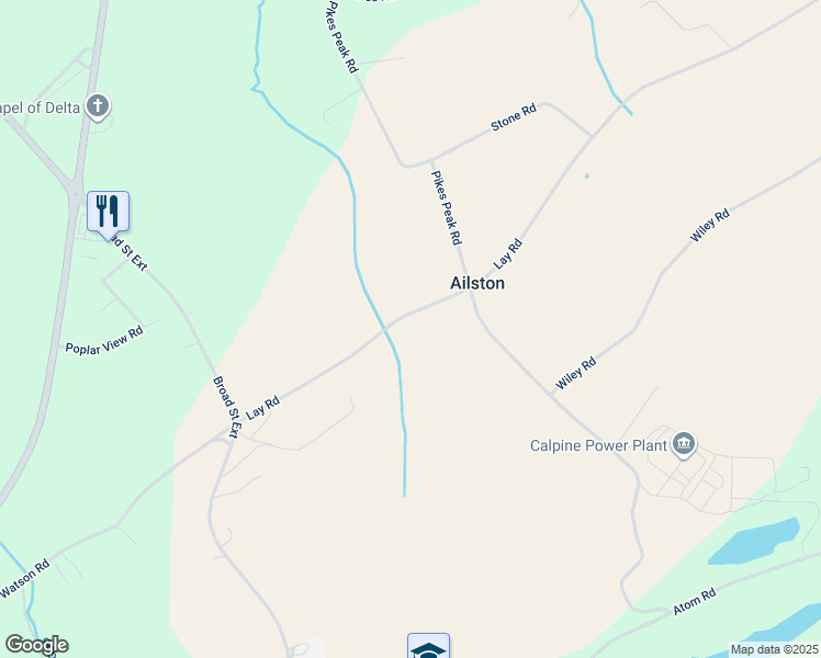 map of restaurants, bars, coffee shops, grocery stores, and more near 234 Lay Road in Delta