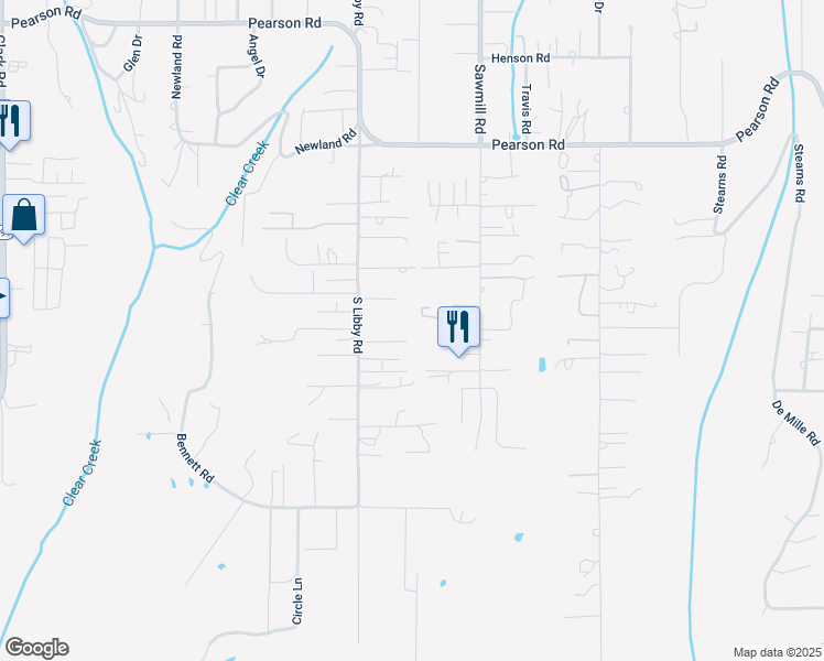map of restaurants, bars, coffee shops, grocery stores, and more near 1441 Wolf Lane in Paradise