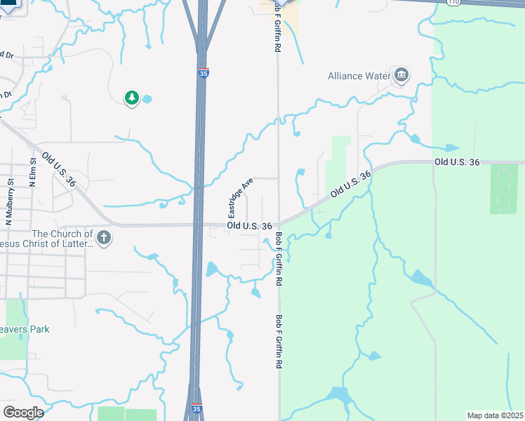map of restaurants, bars, coffee shops, grocery stores, and more near 1713 Bluestem Circle in Cameron