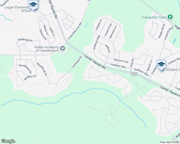 map of restaurants, bars, coffee shops, grocery stores, and more near 17 Brattleboro Road in Swedesboro