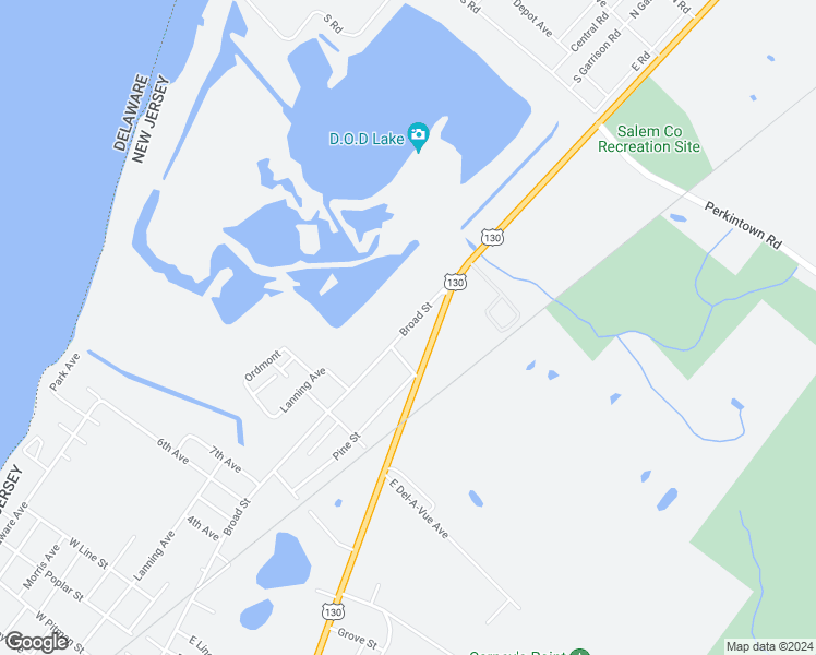 map of restaurants, bars, coffee shops, grocery stores, and more near 342 North Broad Street in Carneys Point Township