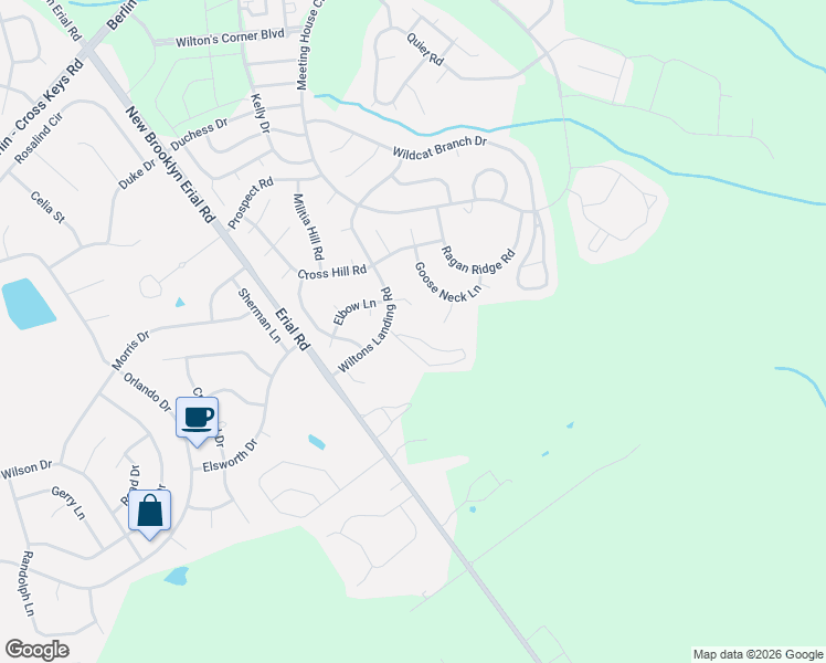 map of restaurants, bars, coffee shops, grocery stores, and more near 8 Clements Hand Court in Sicklerville