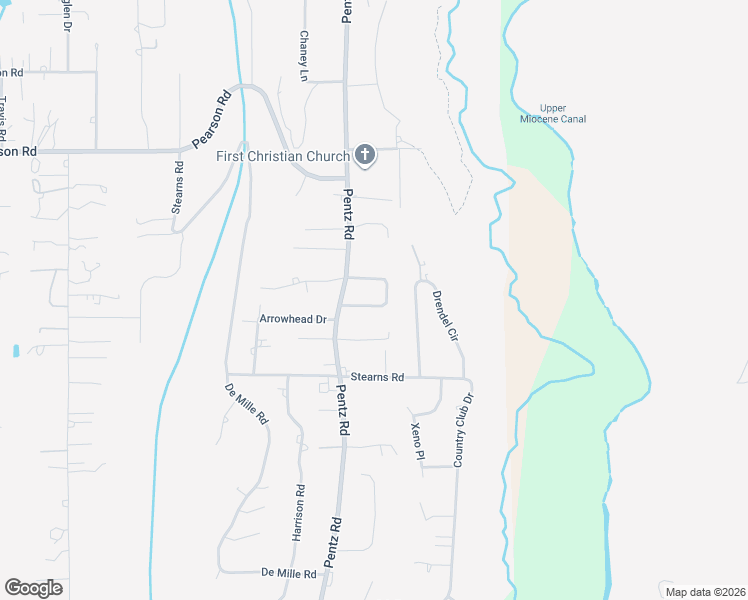 map of restaurants, bars, coffee shops, grocery stores, and more near 1911 Crandall Way in Paradise