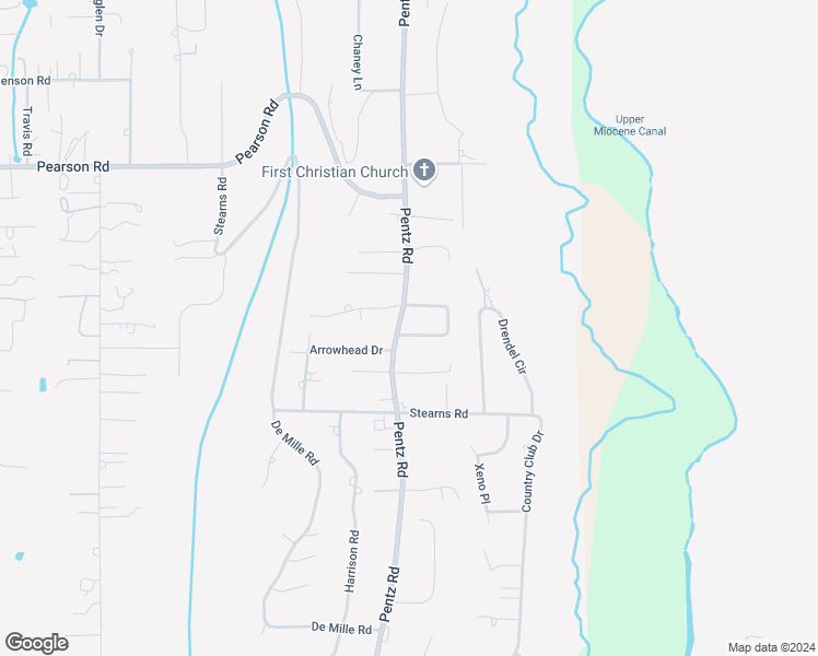 map of restaurants, bars, coffee shops, grocery stores, and more near 1905 Crandall Way in Paradise