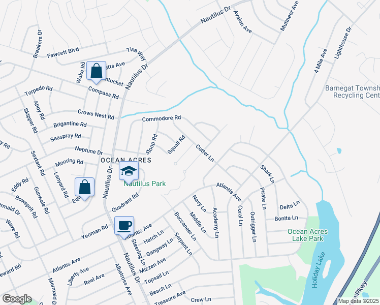 map of restaurants, bars, coffee shops, grocery stores, and more near 269 Quadrant Road in Stafford Township