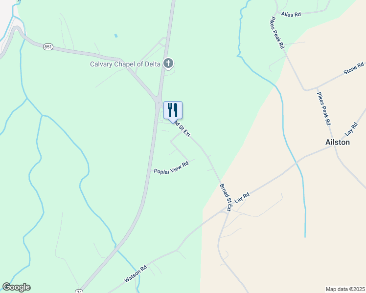 map of restaurants, bars, coffee shops, grocery stores, and more near 38 Poplar Dr in Delta