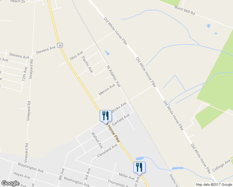 map of restaurants, bars, coffee shops, grocery stores, and more near 851 West Atlantic Avenue in Atco