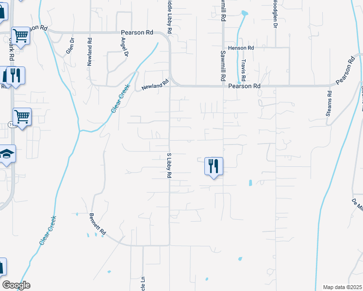 map of restaurants, bars, coffee shops, grocery stores, and more near 1422 West Dottie Lane in Paradise