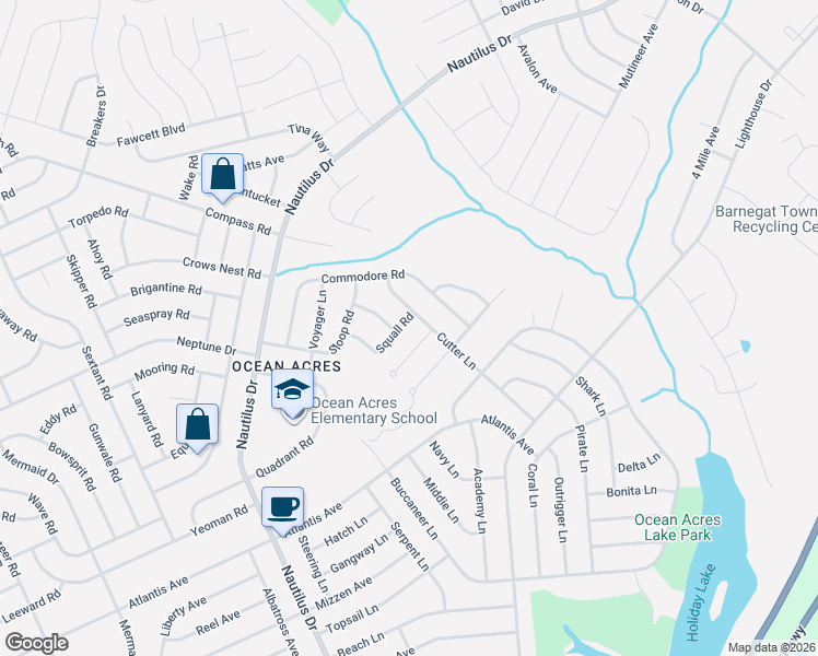 map of restaurants, bars, coffee shops, grocery stores, and more near 269 Quadrant Road in Stafford Township