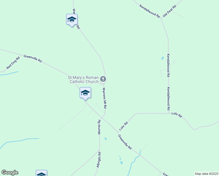 map of restaurants, bars, coffee shops, grocery stores, and more near Warrens Mill Road in Somerset County
