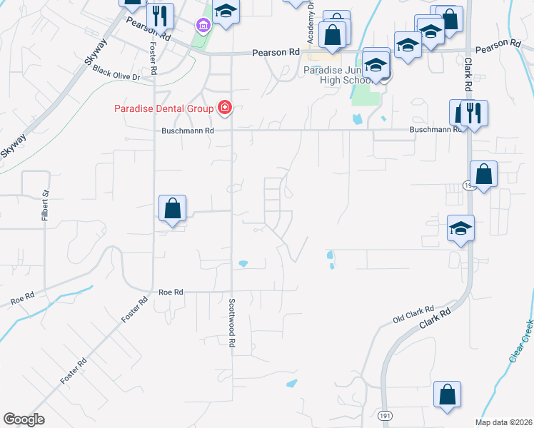 map of restaurants, bars, coffee shops, grocery stores, and more near 408 Plantation Drive in Paradise