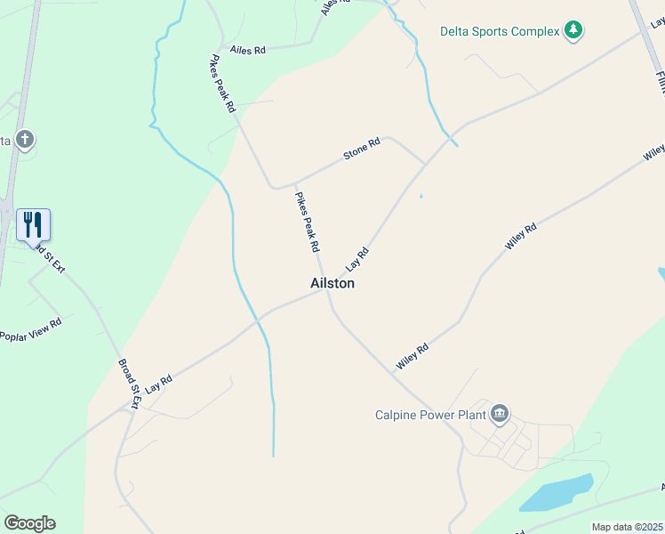map of restaurants, bars, coffee shops, grocery stores, and more near 301 Lay Road in Delta