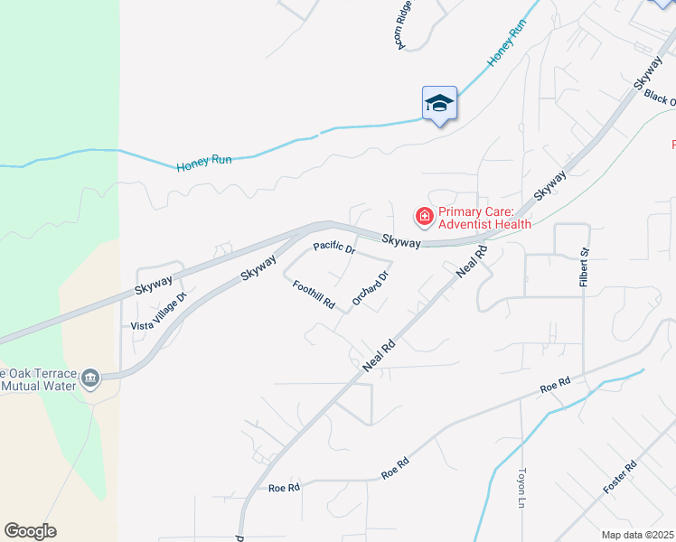 map of restaurants, bars, coffee shops, grocery stores, and more near 5445 Princeton Way in Paradise