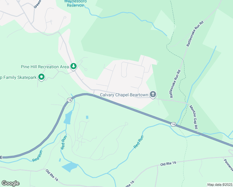 map of restaurants, bars, coffee shops, grocery stores, and more near 13029 Mentzer Gap Road in Waynesboro