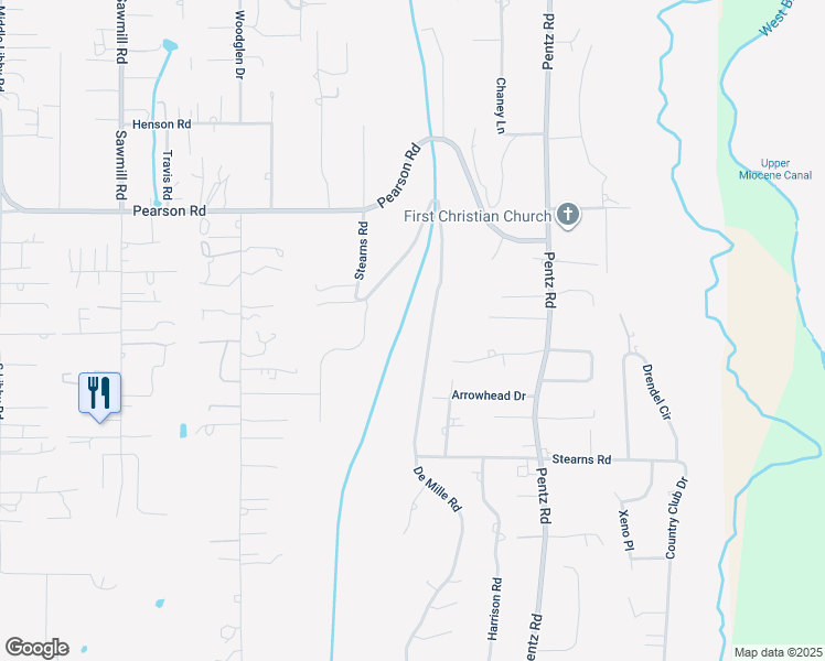map of restaurants, bars, coffee shops, grocery stores, and more near 2000 Stearns Road in Paradise
