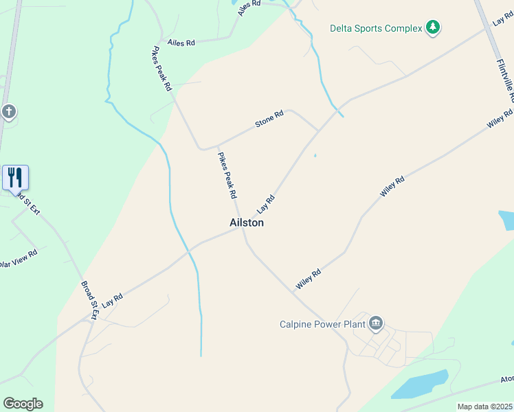 map of restaurants, bars, coffee shops, grocery stores, and more near 339 Lay Road in Delta