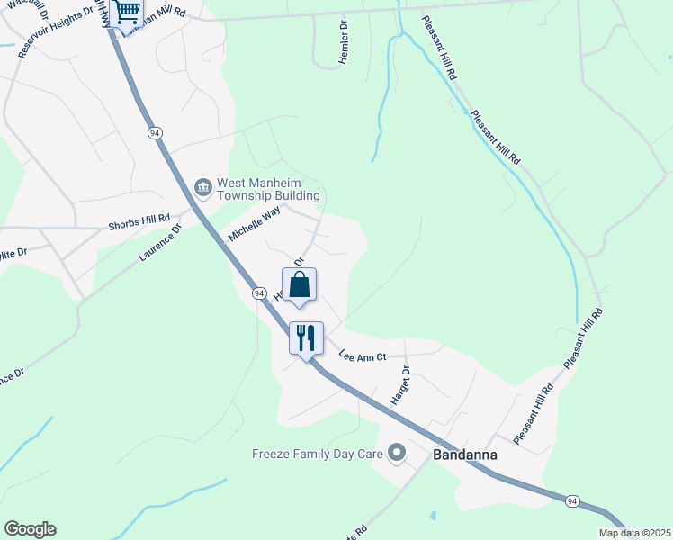 map of restaurants, bars, coffee shops, grocery stores, and more near 11 Hickory Ct in Hanover