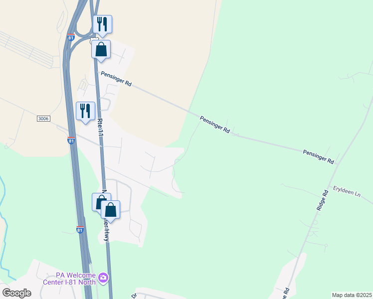 map of restaurants, bars, coffee shops, grocery stores, and more near 1364 Choxes Chase in Greencastle