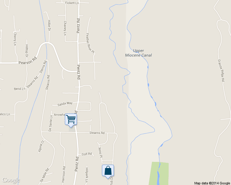 map of restaurants, bars, coffee shops, grocery stores, and more near 5446 Jensen Court in Paradise