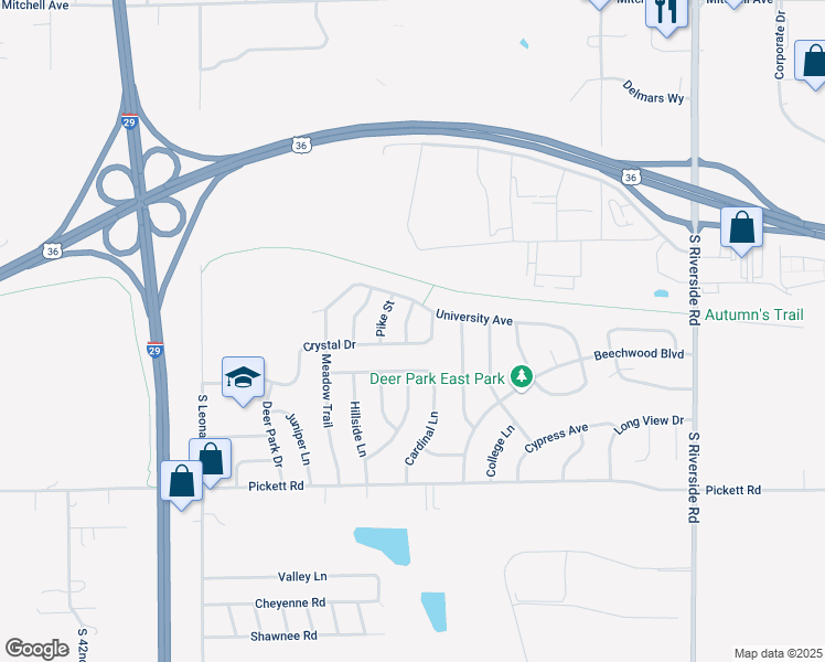 map of restaurants, bars, coffee shops, grocery stores, and more near 2209 Bateley Street in Saint Joseph