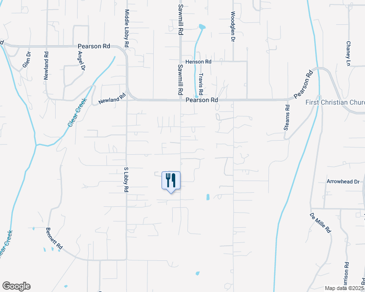 map of restaurants, bars, coffee shops, grocery stores, and more near 5450 Sawmill Road in Paradise