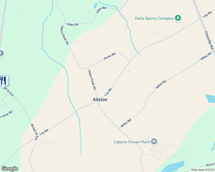 map of restaurants, bars, coffee shops, grocery stores, and more near 363 Lay Rd in Delta