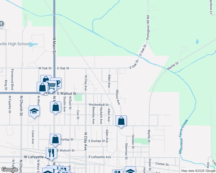 map of restaurants, bars, coffee shops, grocery stores, and more near 1100-1198 Allen Ave in Jacksonville