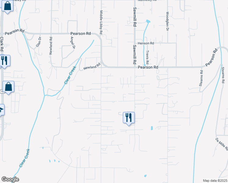 map of restaurants, bars, coffee shops, grocery stores, and more near 1453 Toni Drive in Paradise