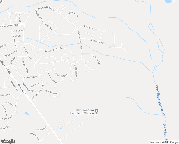 map of restaurants, bars, coffee shops, grocery stores, and more near 30 Bridle Path Court in Winslow Township