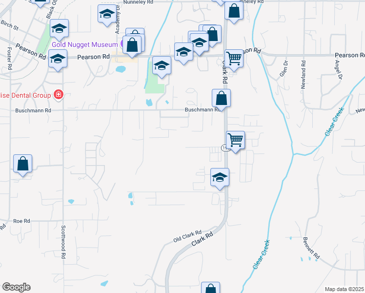 map of restaurants, bars, coffee shops, grocery stores, and more near 1001 Village Parkway in Paradise