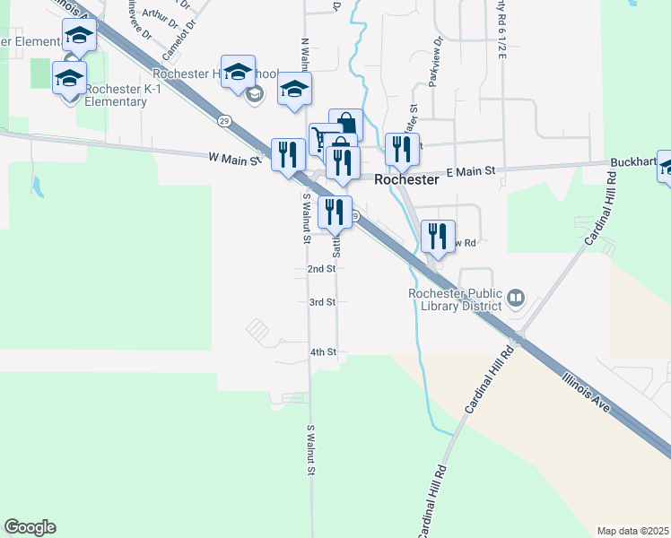 map of restaurants, bars, coffee shops, grocery stores, and more near 299 East 2nd Street in Rochester