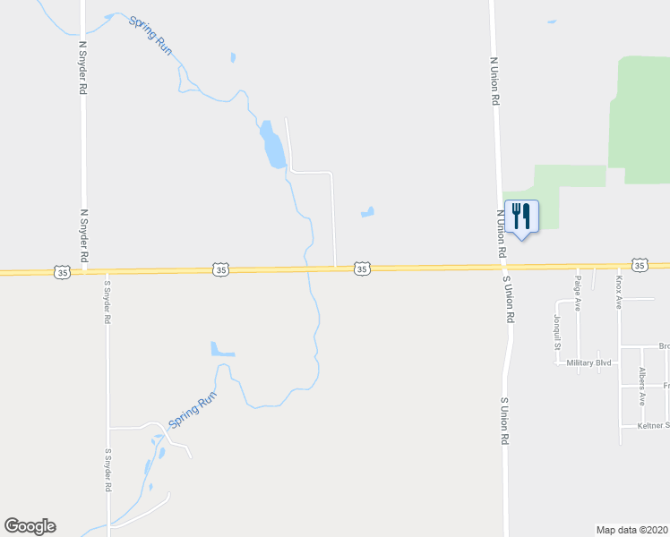 map of restaurants, bars, coffee shops, grocery stores, and more near 3913 3rd Street in Dayton