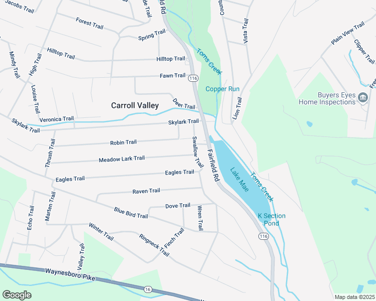 map of restaurants, bars, coffee shops, grocery stores, and more near 4 Meadow Lark Trail in Fairfield