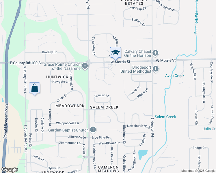map of restaurants, bars, coffee shops, grocery stores, and more near 9116 Tenor Way in Indianapolis