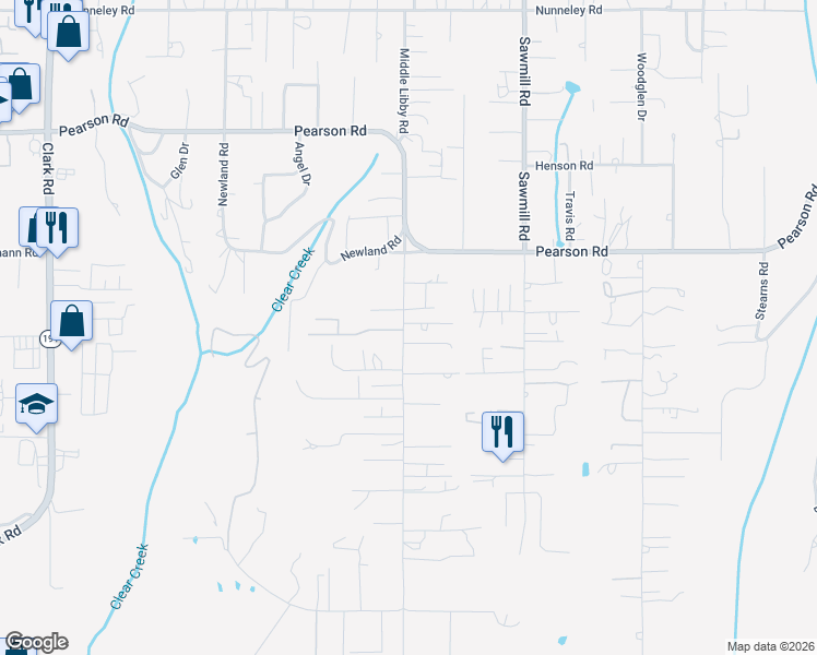 map of restaurants, bars, coffee shops, grocery stores, and more near 5494 South Libby Road in Paradise