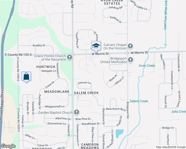 map of restaurants, bars, coffee shops, grocery stores, and more near 9116 Tenor Way in Indianapolis
