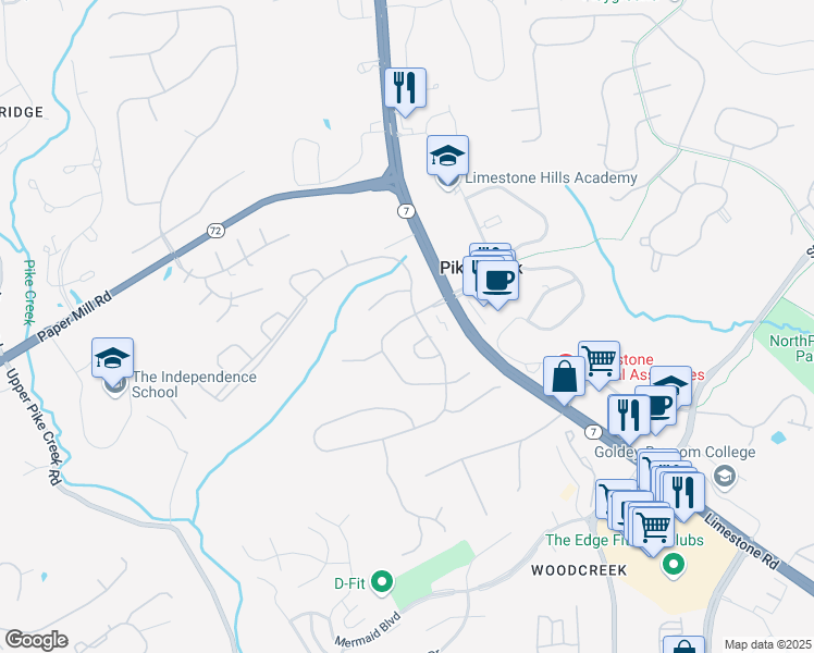 map of restaurants, bars, coffee shops, grocery stores, and more near 192 Steven Lane in Wilmington