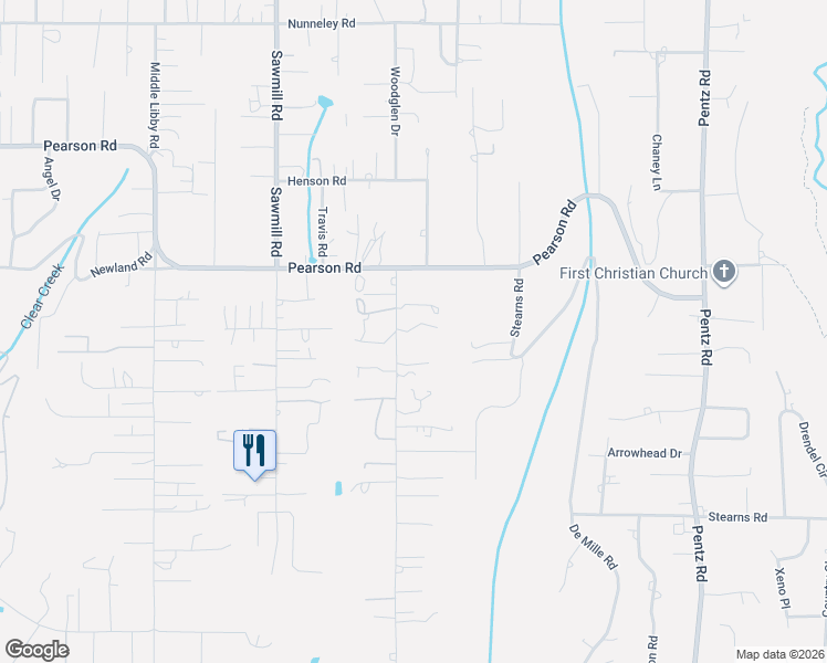 map of restaurants, bars, coffee shops, grocery stores, and more near 5492 Edgewood Lane in Paradise