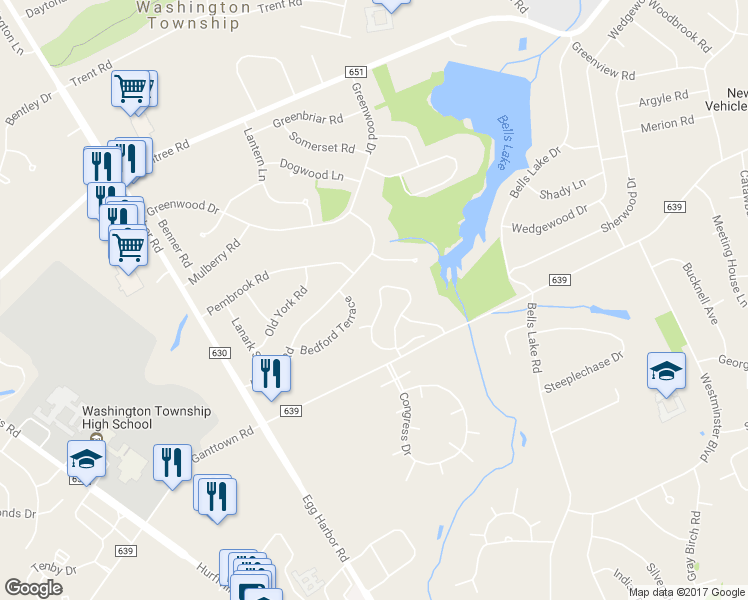 map of restaurants, bars, coffee shops, grocery stores, and more near 1 Samuel Huntington Building in Washington Township