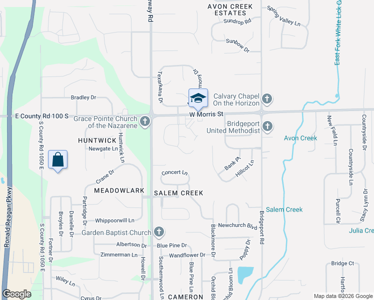 map of restaurants, bars, coffee shops, grocery stores, and more near 9116 Tenor Way in Indianapolis