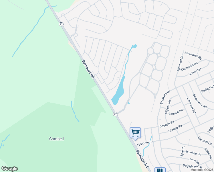 map of restaurants, bars, coffee shops, grocery stores, and more near 12 Sycamore Access Road in Stafford Township