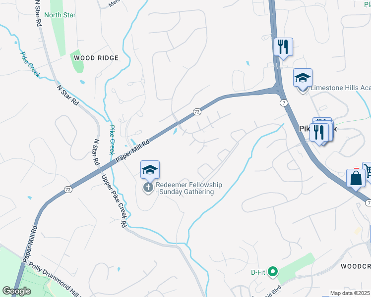 map of restaurants, bars, coffee shops, grocery stores, and more near 216 Sleepy Hollow Court in Newark