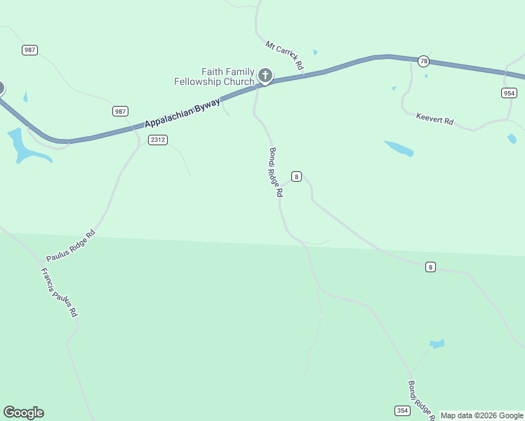 map of restaurants, bars, coffee shops, grocery stores, and more near 45447 Bondi Ridge Road in Woodsfield