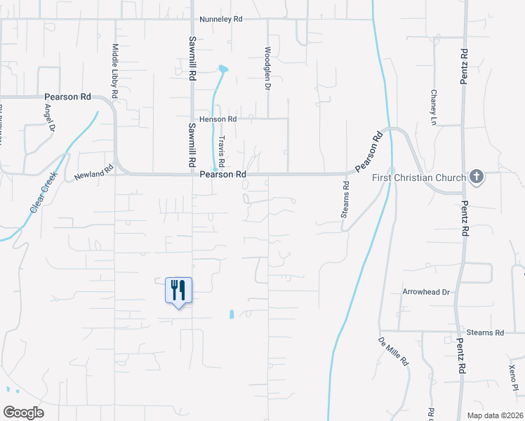 map of restaurants, bars, coffee shops, grocery stores, and more near 5493 Edgewood Lane in Paradise