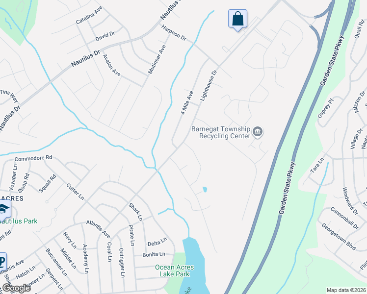 map of restaurants, bars, coffee shops, grocery stores, and more near 649 Lighthouse Drive in Barnegat Township
