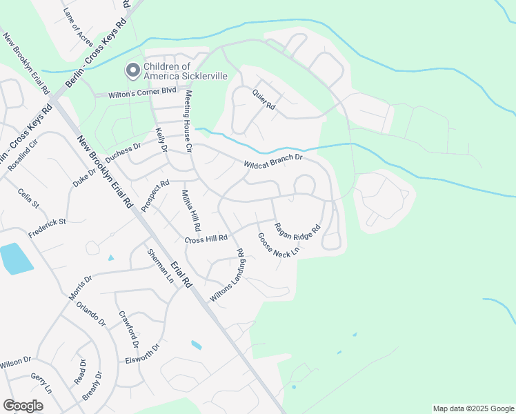 map of restaurants, bars, coffee shops, grocery stores, and more near 6 Goose Neck Court in Sicklerville